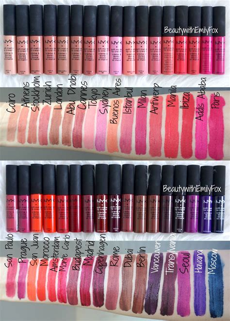 nyx swatches matte lipstick|More.